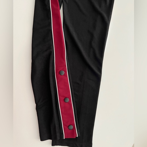 XOXO BLACK Snap-Side Drip Track Pants MAROON WINE White NWT S Caj to Dressy Y2K - Picture 9 of 11